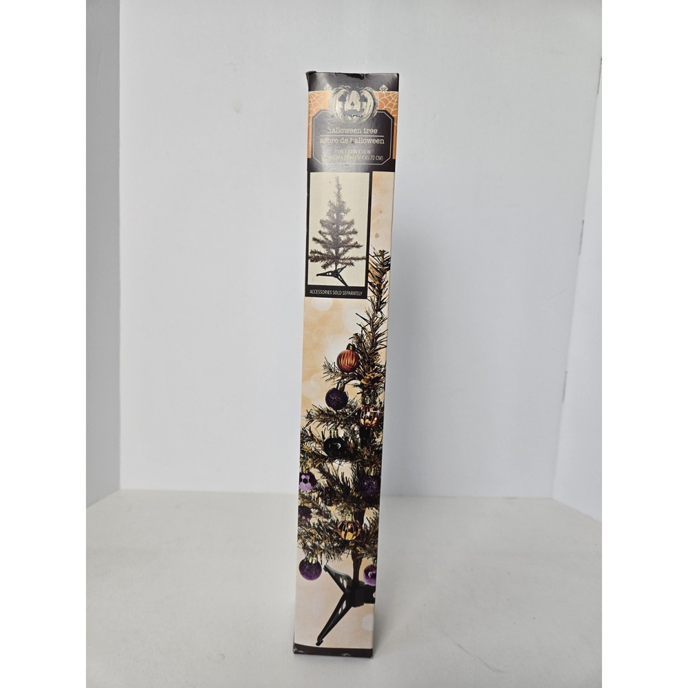 Halloween Tree 11x11x18" NEW black orange